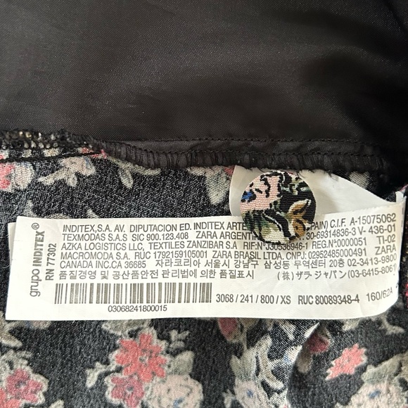 ZARA Floral Ruffle High Waist Mini Skirt - Picture 7 of 7